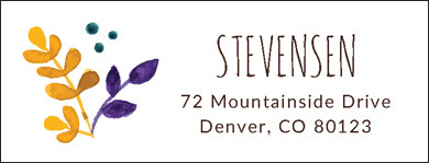Watercolor Botanical Address Labels